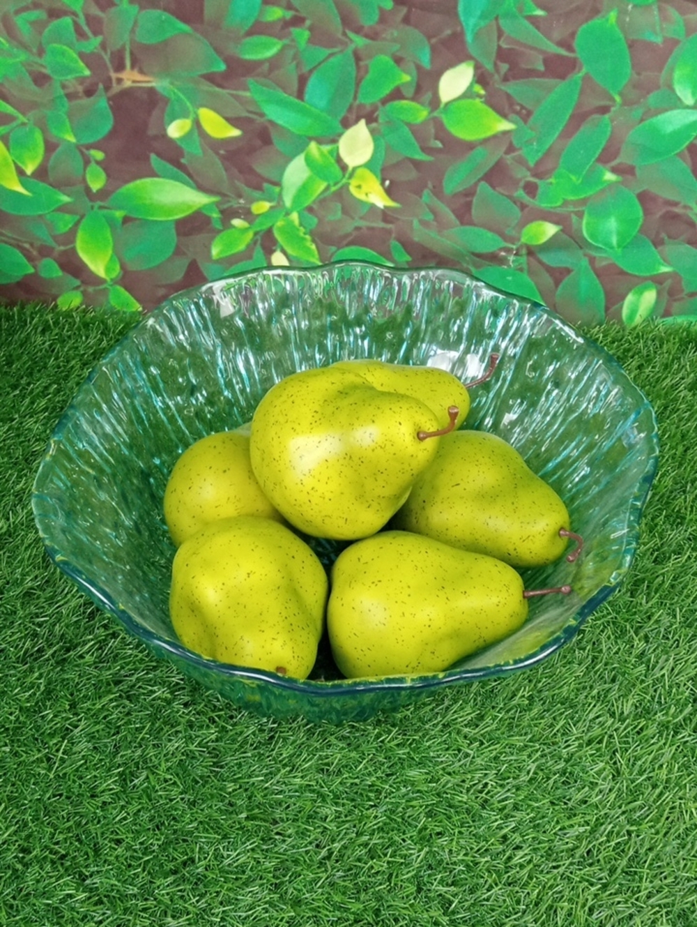🏠 Blue Plastic Serving Bowl with Decorative Texture